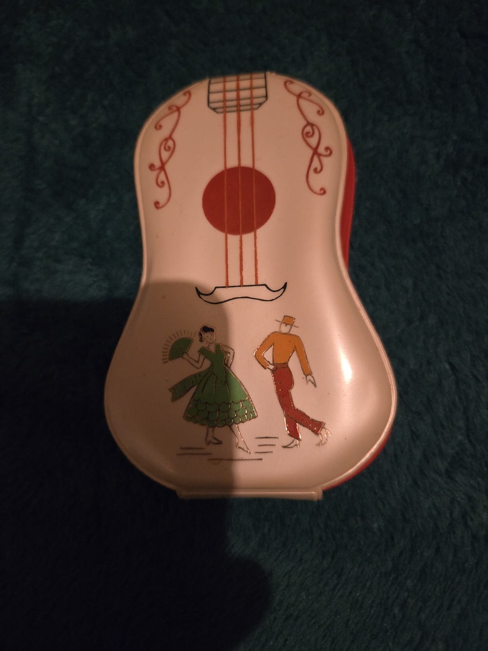 Vintage Guitar Shaped Travel Manicure Kit